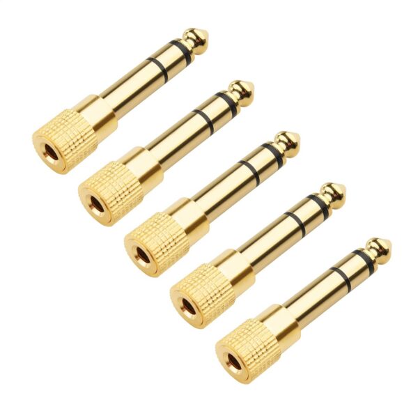 Cable Matters 5-Pack 1/4 to 1/8 Headphone Adapter