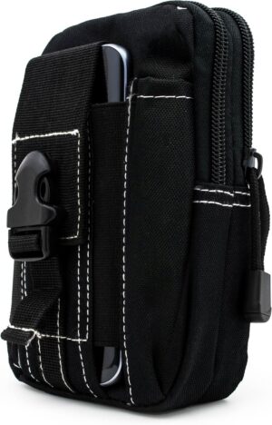 Bastex Universal Multipurpose Tactical Cover Smartphone Black Holster EDC Security Pack Carry Case Pouch Belt Waist Bag Gadget Money Pocket for iPhone 6s Samsung Galaxy S7 Note5 LG G5 iPhone 7