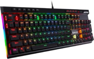 Redragon K580 VATA RGB LED Backlit Mechanical Gaming Keyboard with Macro Keys & Dedicated Media Controls