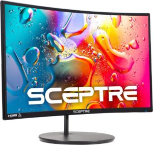 Sceptre Curved 24-inch Gaming Monitor 1080p R1500 98% sRGB HDMI x2 VGA Build-in Speakers