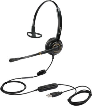USB Headset with Microphone Noise Cancelling for PC