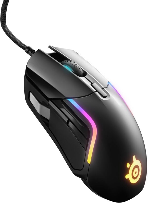 SteelSeries Rival 5 Gaming Mouse with PrismSync RGB Lighting and 9 Programmable Buttons