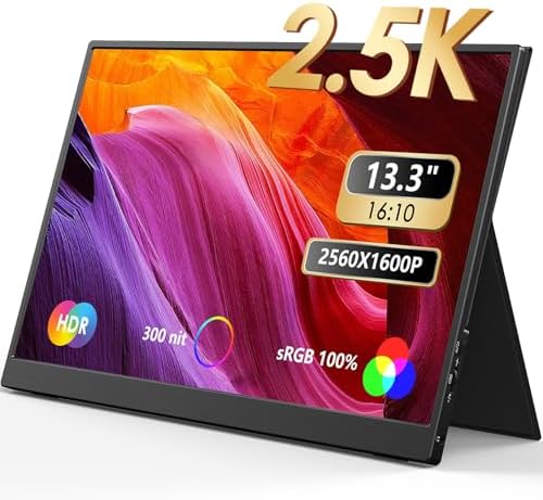B0BQDX438W.jpg MNN Portable Monitor 15.6inch FHD 1080P USB C HDMI Gaming Ultra-Slim IPS Display w/Smart Cover & Speakers