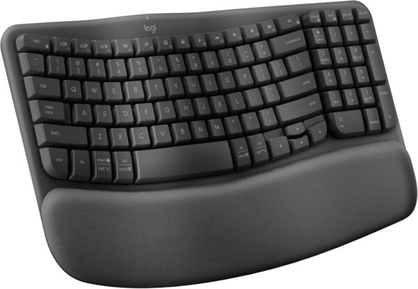 B0BTNY72VD.jpg Logitech Wave Keys Wireless Ergonomic Keyboard with Cushioned Palm Rest