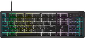 Corsair K55 CORE RGB Membrane Wired Gaming Keyboard – QWERTY US Layout – Quiet