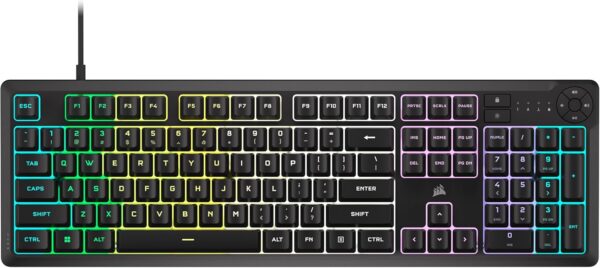 Corsair K55 CORE RGB Membrane Wired Gaming Keyboard – QWERTY US Layout – Quiet