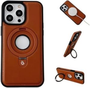 Leather Material with Metal Magnetic Folding Stand