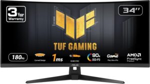 ASUS TUF Gaming 34” Ultra-Wide Curved Monitor