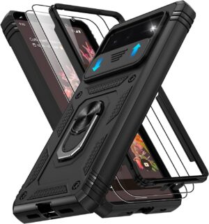 Gritup for Google Pixel 6 Case with Slide Camera Cover & Screen Protector