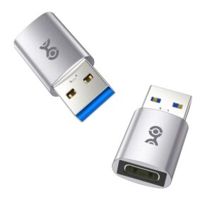 Cable Matters 2-Pack 10Gbps USB to USB C Adapter for Fast Charging & High-Speed Data Transfer