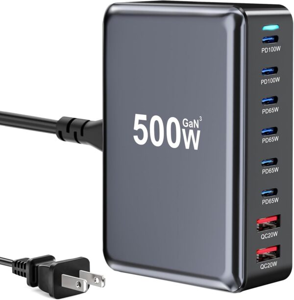 500W USB C Fast Charger Block