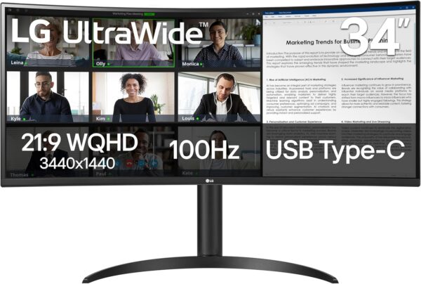 B0DQF8LRGZ.jpg LG 34WR55QK-B 34-inch UltraWide WQHD