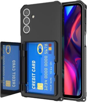 for Samsung Galaxy A15 5G Case Wallet with Card Holder Mirror Kickstand