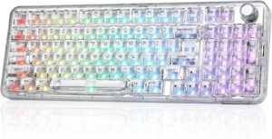 YUNZII X98 QMK/VIA Wireless Mechanical Gaming Keyboard with Knob