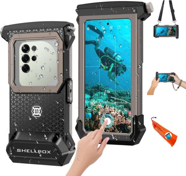 2026 Diving Snorkeling Phone Case for iPhone 17/16/15/14/13/12/11 Pro Max/XS/X Samsung Galaxy S25/S24/S23 Professional Scuba Dive Waterproof Underwater Photo Video Cover