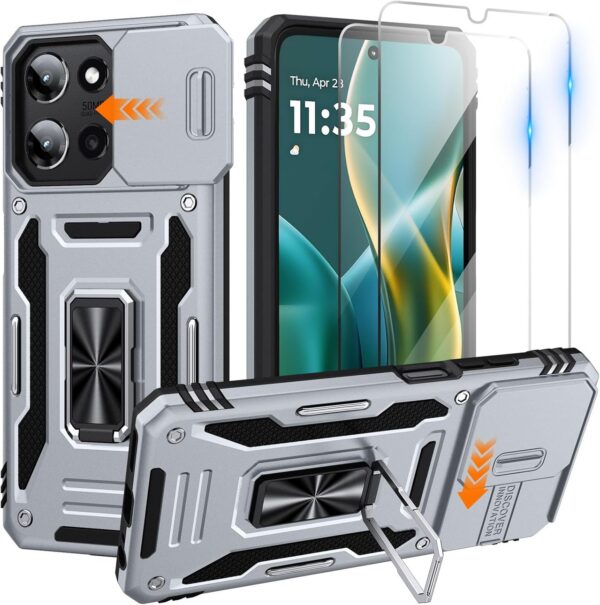 for Moto G 2025 Case with 2 PCS HD Screen Protector