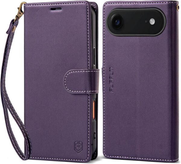 B0FJ5PDP4G.jpg Wallet Case for iPhone 17 Series with Wrist Strap