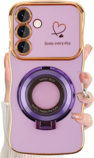 DAKORIE for Samsung Galaxy S25 FE Case with Kickstand Love S25 FE Protective Cover for Galaxy S25 FE 5G 2025 Women