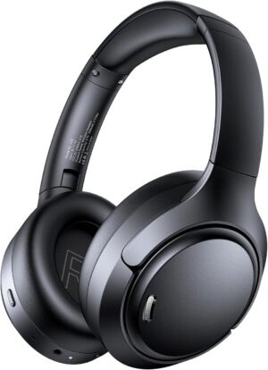 Hybrid Active Noise Cancelling Bluetooth 6.0 Headphones 120H Playtime 6 ENC Clear Call Mic